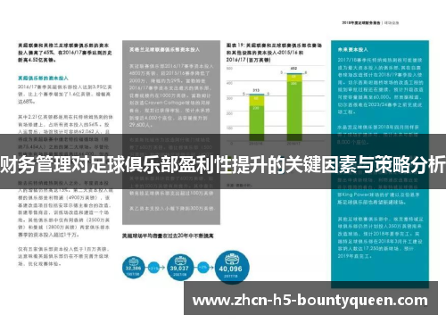 财务管理对足球俱乐部盈利性提升的关键因素与策略分析